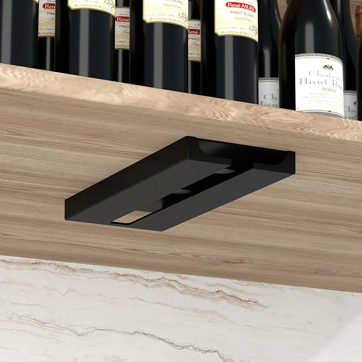 Under Cabinet Upside Down Wine Glass Holder - For Wine Glasses/Champagne Glasses - Cabinet Organizer - view 7