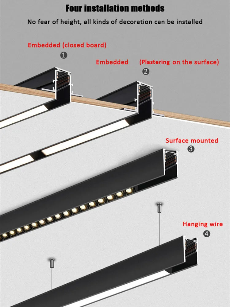 Magnetic Track LED Light Fixtures Flexible Ceiling Spotlight Rail Strip Magnet System - LED Flood Light - view 6