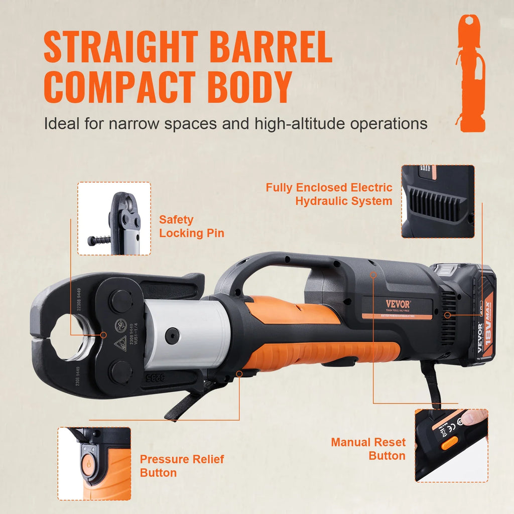 SucceBuy 18V Electric Pipe Press Tool For 1/2 to 2 inch Stainless Steel 6 - Home Improvement - view 5
