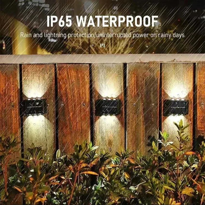 Solar Outdoor Wall Light 2-12 LED Waterproof Garden Light Balustrade Decorative - Solar Light - view 4