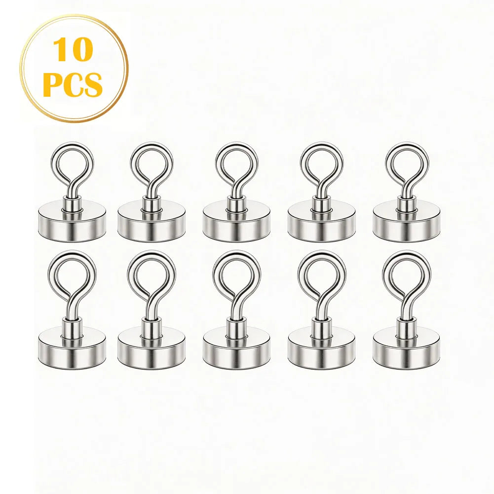 STICKIN 10 PCS Super Strong Neodymium Powerful Magnet Hook Multi-Purpose Storage - Organizer - view 8