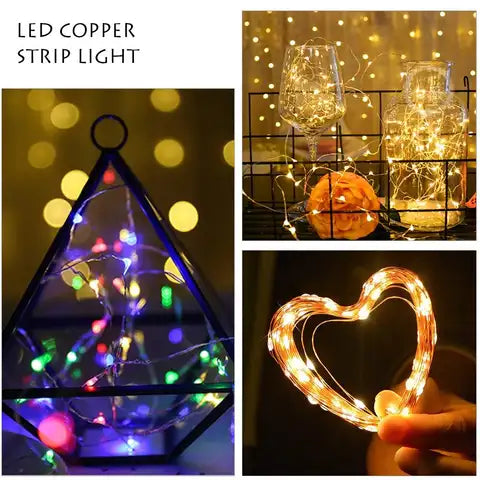 2m 3m 5m 10m Copper Wire LED Fairy String Lights Battery Powered Garland For - Home Improvement - view 2