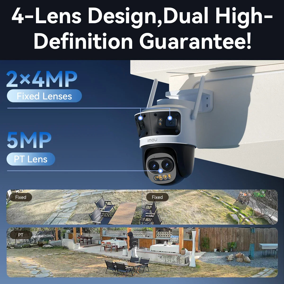 IMOU Cruiser Pano Z 13MP WiFi Camera 5G 12x Mixed Zoom AI Tracking Human - Security Camera - view 3