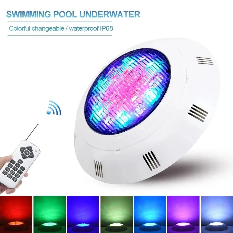 IP68 Waterproof LED Swimming Pool Lights Wall-Mounted Underwater Lights Color Changing - Home Improvement