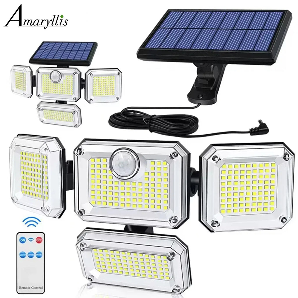20w Solar Light 122/333led IP65 Waterproof Outdoor Indoor Solar Garden Lamp With - Solar Light - view 3