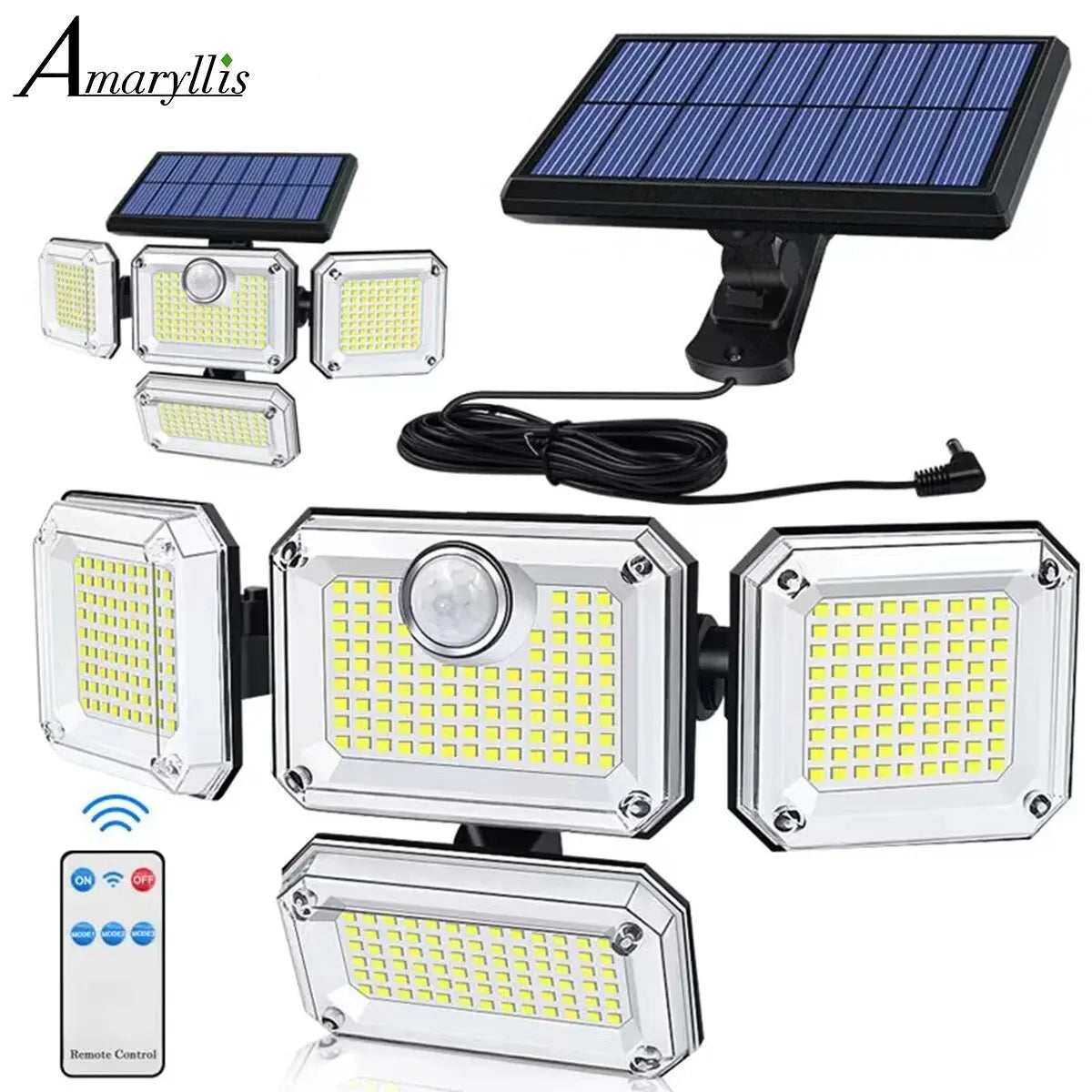 20w Solar Light 122/333led IP65 Waterproof Outdoor Indoor Solar Garden Lamp With - Solar Light - view 3