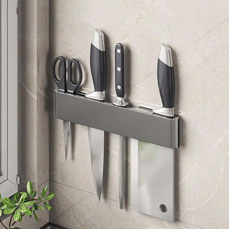 Modern Minimalism Wall-Mounted Kitchen Multi-Functional Shelf Simple Knife Holder - Storage Shelf - view 8