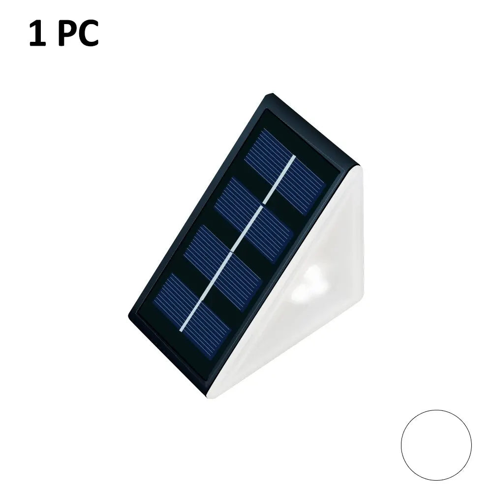 Outdoor Solar Step Lights Warm White RGB Triangle IP67 Waterproof Auto on Decoration Deck - Solar Light - view 7