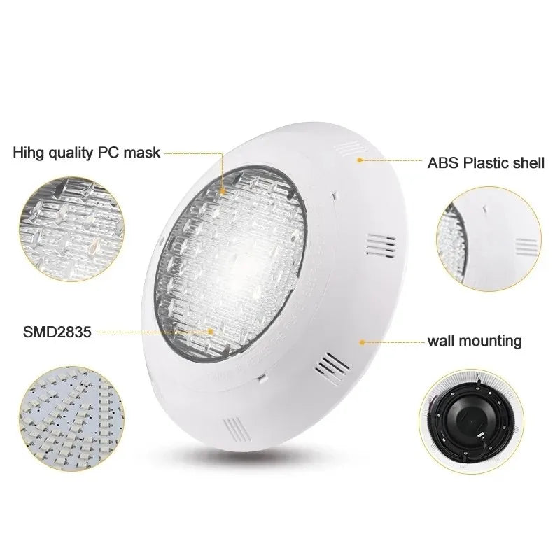 IP68 Waterproof LED Swimming Pool Lights Wall-Mounted Underwater Lights Color Changing - Home Improvement - view 3