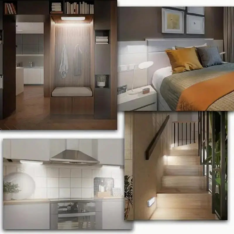 2PCS Wireless motion-sensor LED light bar, rechargeable magnetic night light corridor - Home Improvement - view 3