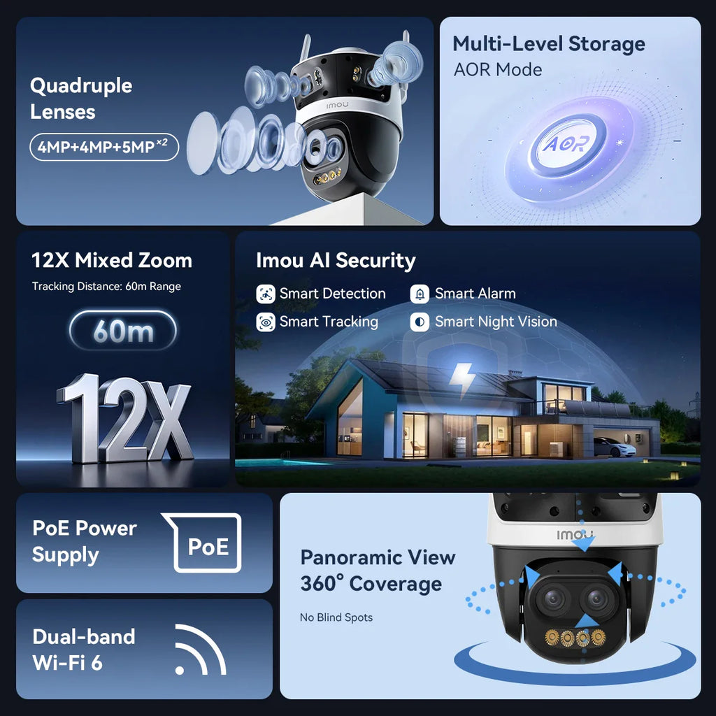 IMOU Cruiser Pano Z 13MP WiFi Camera 5G 12x Mixed Zoom AI Tracking Human - Security Camera - view 2