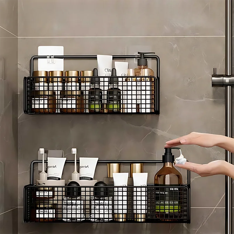 Kitchen Wall Mount Storage Rack Non Perforated Wall Mounted Storage Rack Wall Shelf Spice - Storage Shelf - view 4