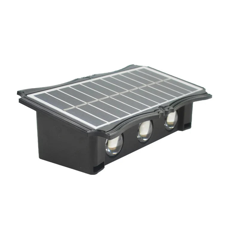 Solar Wall Lamp Outdoor Warm Light Waterproof Up And Down Luminous Lighting Balcony Yard - Solar Light