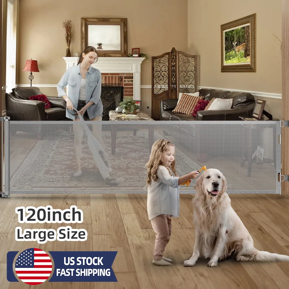 120inch Extra Wide Baby Safe Doorways Retractable Baby Gate Child Safety Gate For Doorway - Safety Gate - view 6