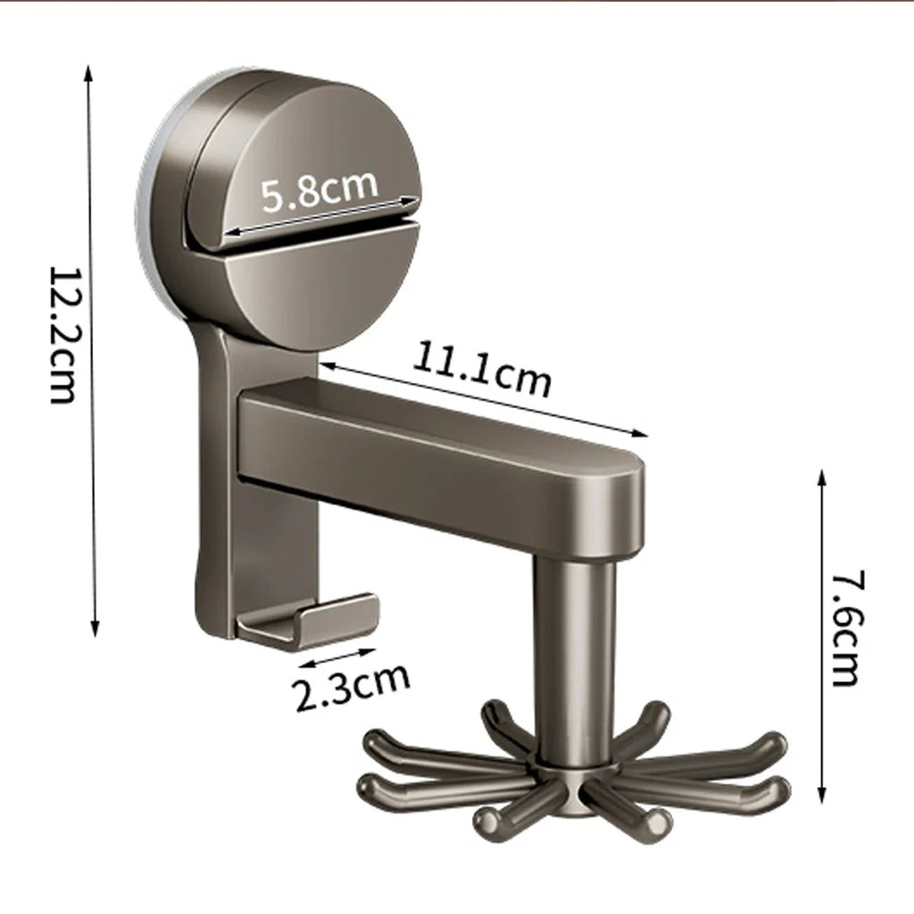 YUTOKO 360 Rotating Suction Cup Hooks Wall Mounted for Kitchen Utensil Organizer - Cabinet Organizer - view 5