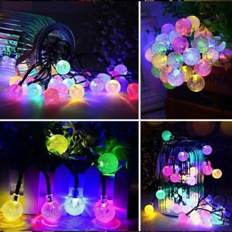 200LED Solar String Lights Outdoor Crystal Fairy Light Chritmas Garland 8 Modes - Solar Light - view 4