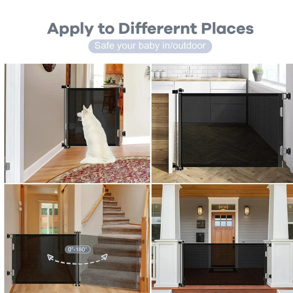 Retractable Baby Gate, 34in Extra Tall Baby Safety Gate, 71" Wide Baby Gate Dog - Safety Gate - view 4