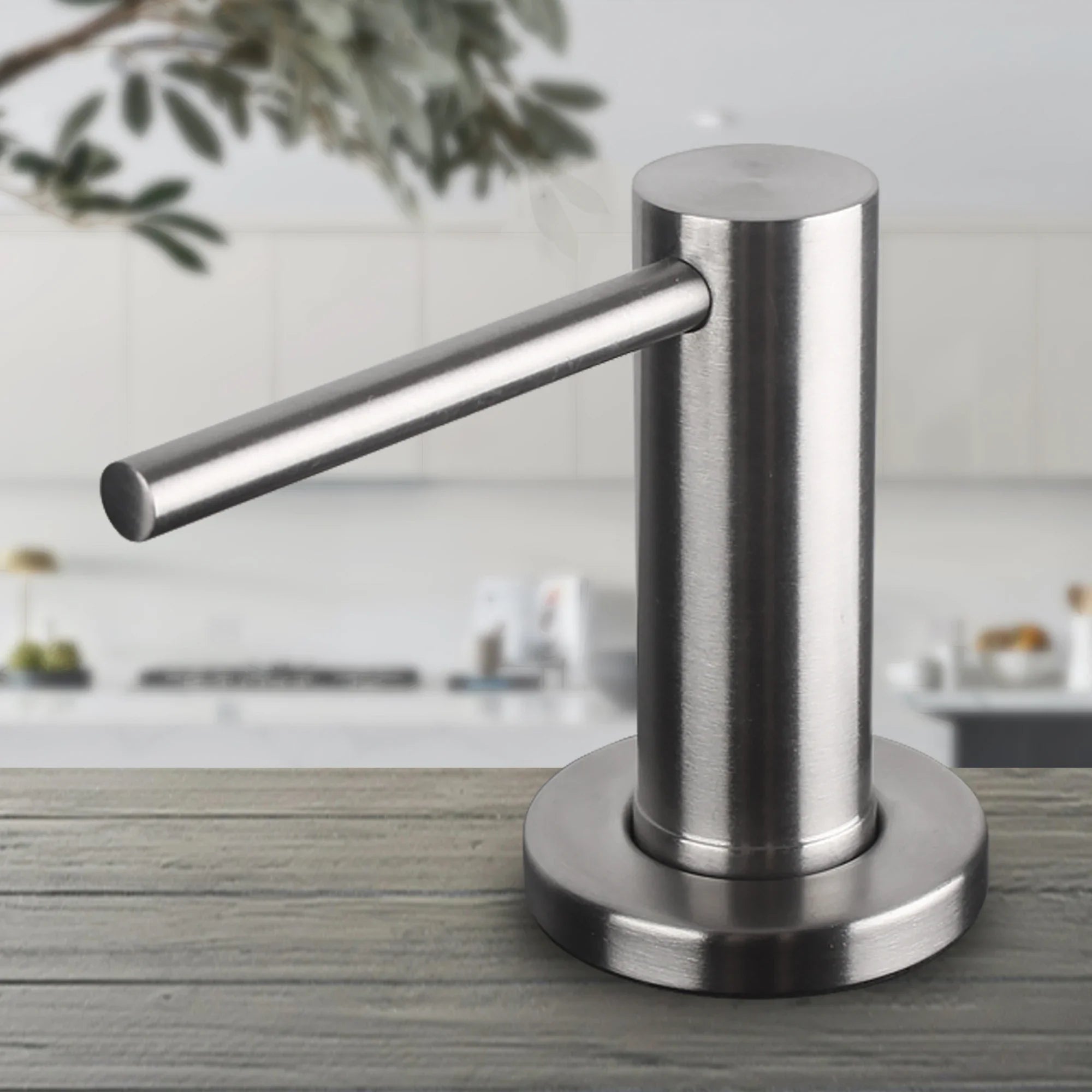 Solid 304 Stainless Steel Soap Dispenser for Kitchen Sink with 17 OZ Bottle and - Home Improvement