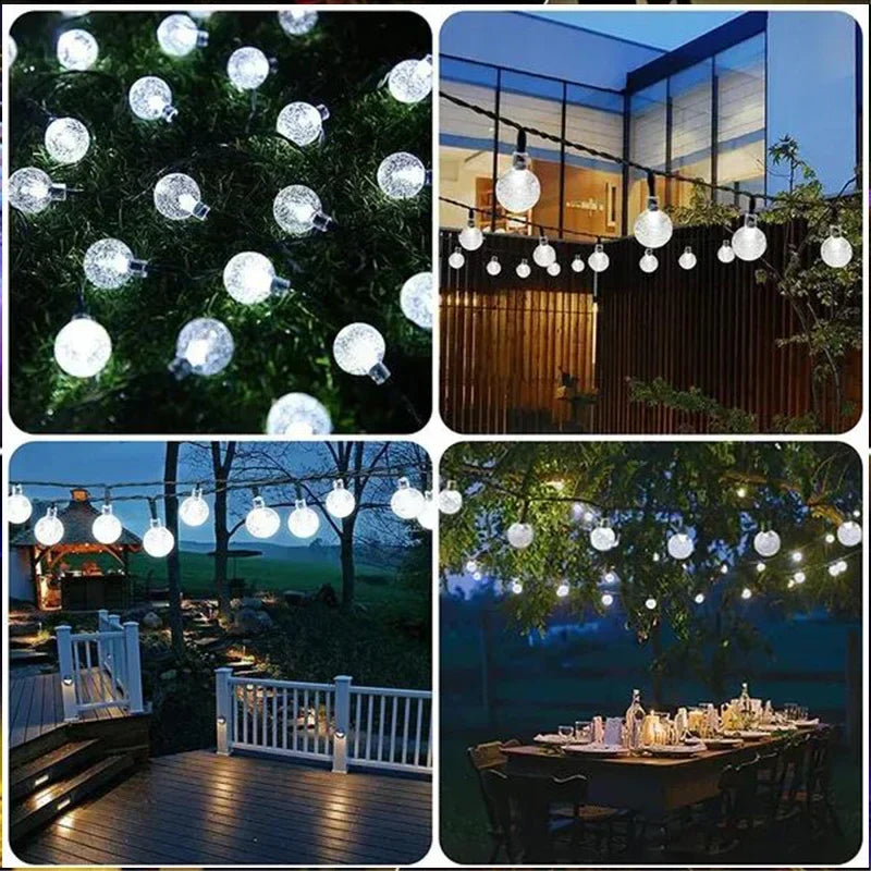 200LED Solar String Lights Outdoor Crystal Fairy Light Chritmas Garland 8 Modes - Solar Light - view 5