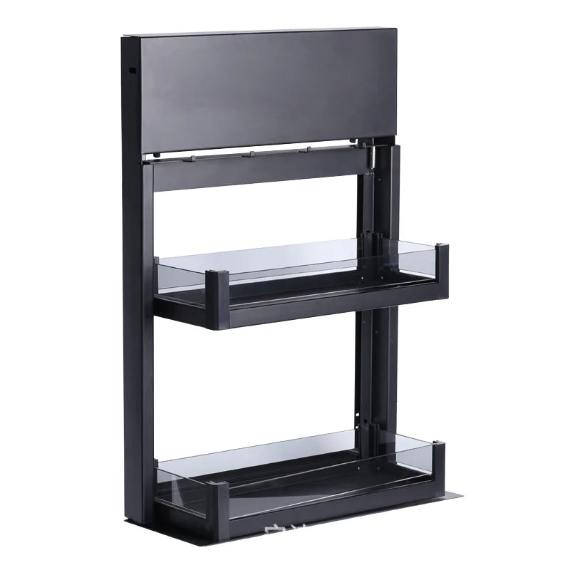 Intelligent electric hanging cabinet lifting basket, kitchen cabinet seasoning basket - Cabinet Organizer - view 4