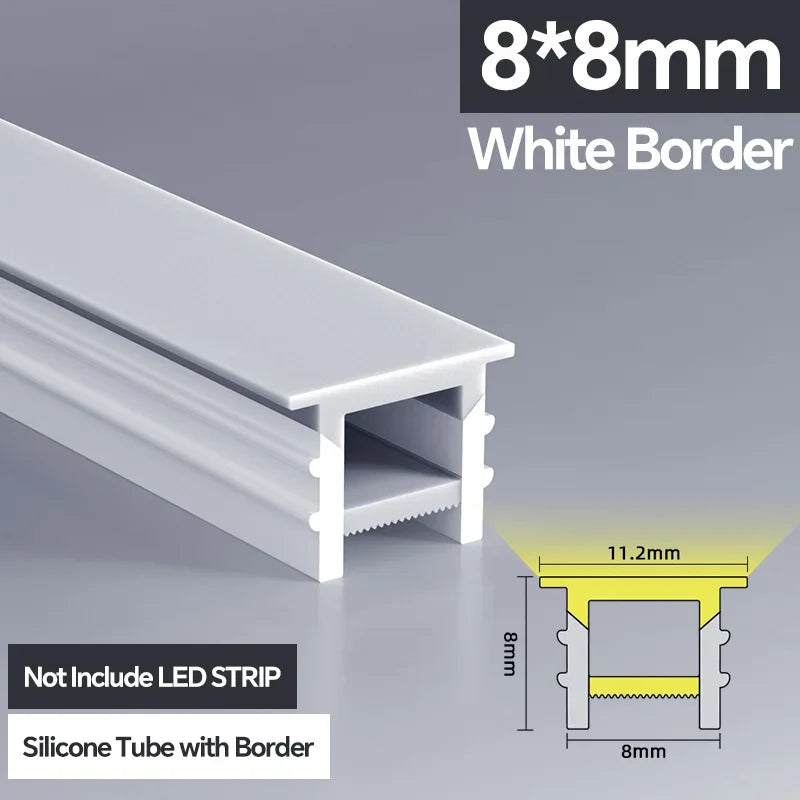 1M-10M LED Neon Rope Tube Soft Silicone Diffuser Channel Black/White Flexible Ribbon - LED Strip Light - view 8