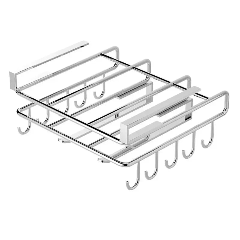 Installation-free Kitchen Cabinet Under Shelf No-Punch Large Capacity Storage Board - Cabinet Organizer - view 5