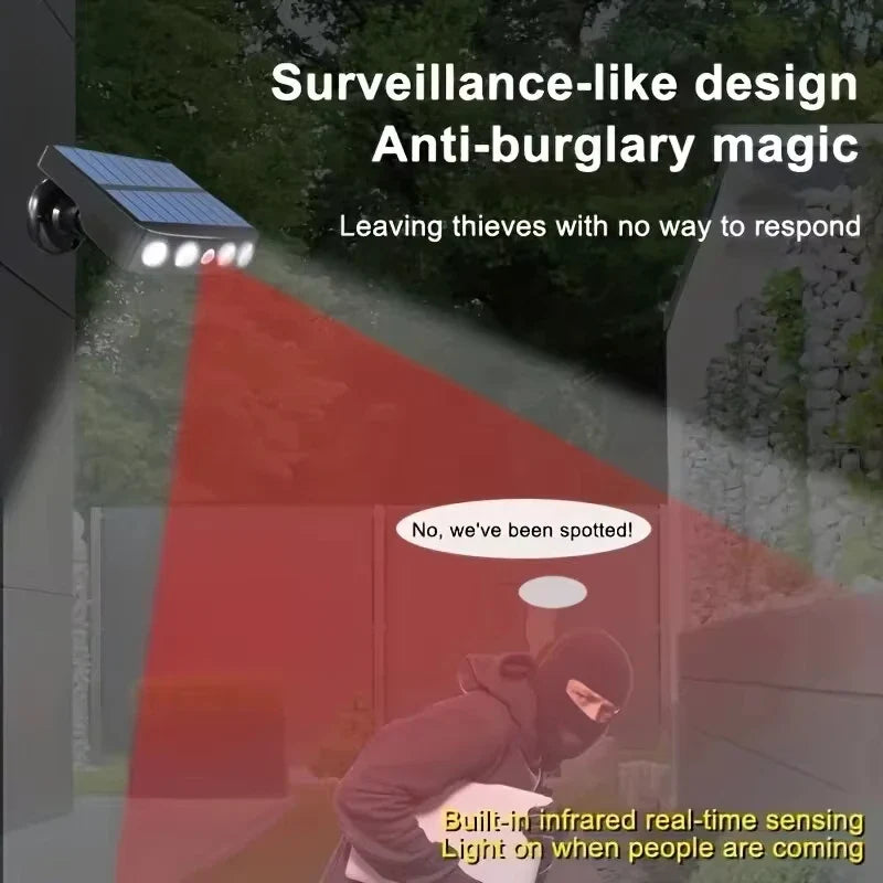 Powerful 4 LED Solar Security Lights Outdoor Decor Sensor Motion 3 Modes Street Waterproof - Solar Light - view 5