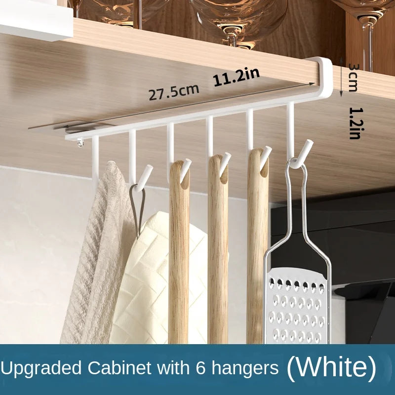 1Pc Black Kitchen Hanger Hook With No Marks Or Nails For Storing Pots Shovels - Organizer - view 7