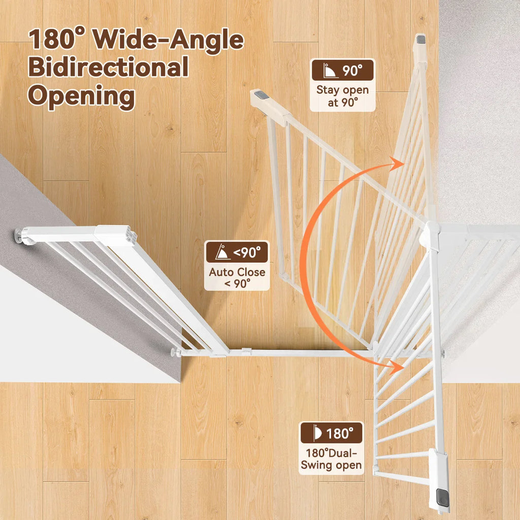 42" Extra Tall Baby Gate for Stairs Doorways Fits Openings 29.5" to 43.3" Wide - Safety Gate - view 4