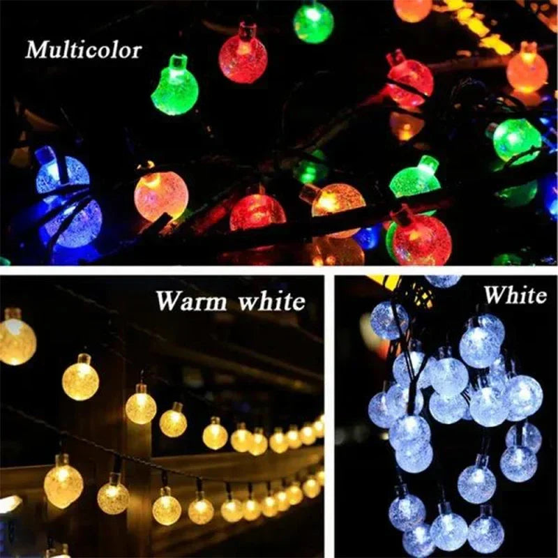 200LED Solar String Lights Outdoor Crystal Fairy Light Chritmas Garland 8 Modes - Solar Light - view 2
