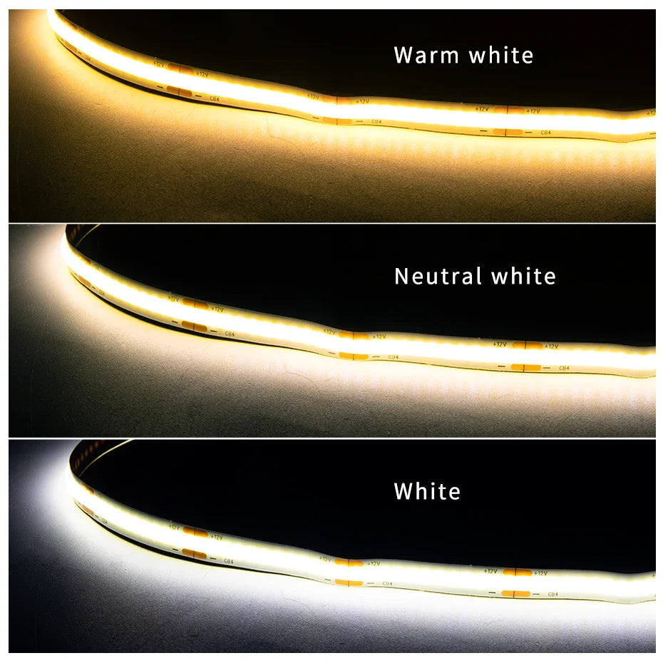 12V COB LED Strip Light 320LEDs/m Dimmable with Penetrable Wood Touch & Motion Sensor - LED Strip Light - view 4