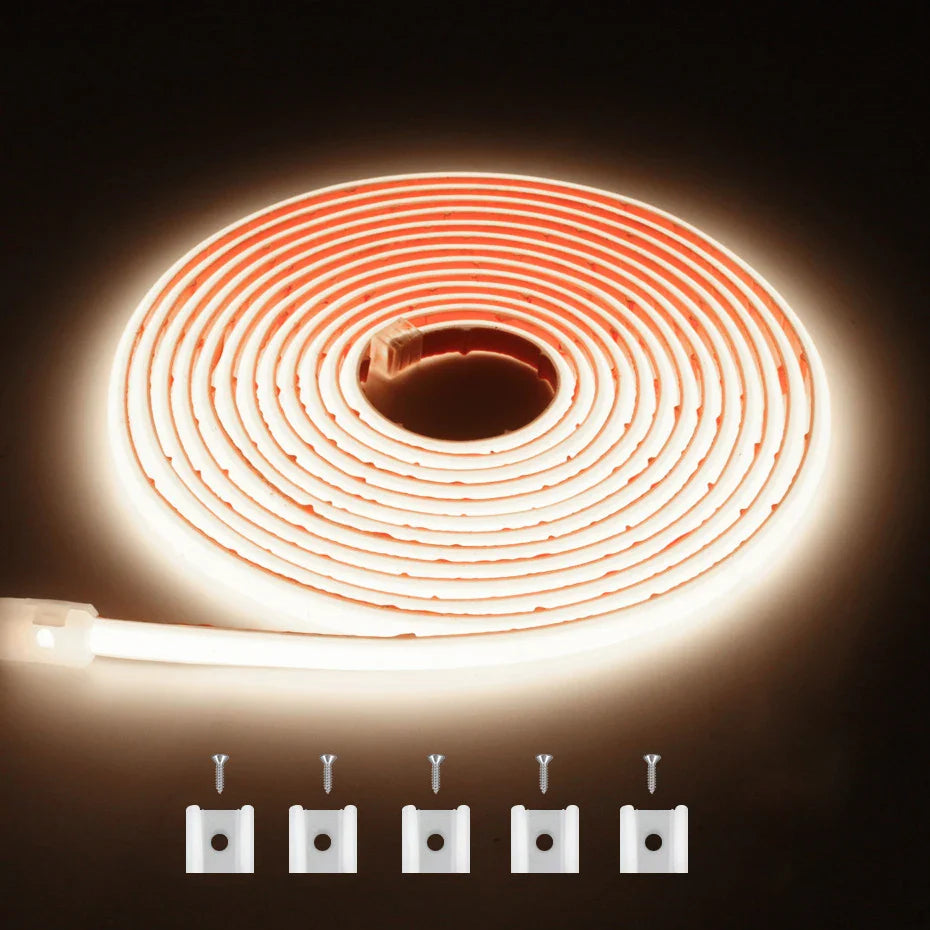 Self-adhesive 220V COB LED Strip 288LEDs/m IP65 Waterproof 1m-25m Length with Timing - LED Strip Light - view 8