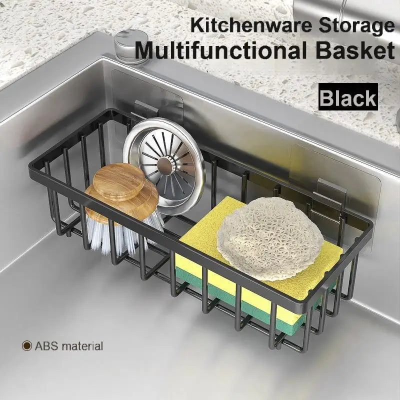Punch-free Kitchen Sink Storage Rack Wall-mounted Spice Rack Multi-purpose Sponge - Storage Shelf - view 8