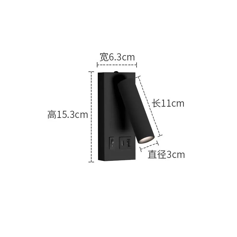 Bedhead Reading Light USB+Type-C Charging Surface mounted Multi functional Rotating - Home Improvement - view 7