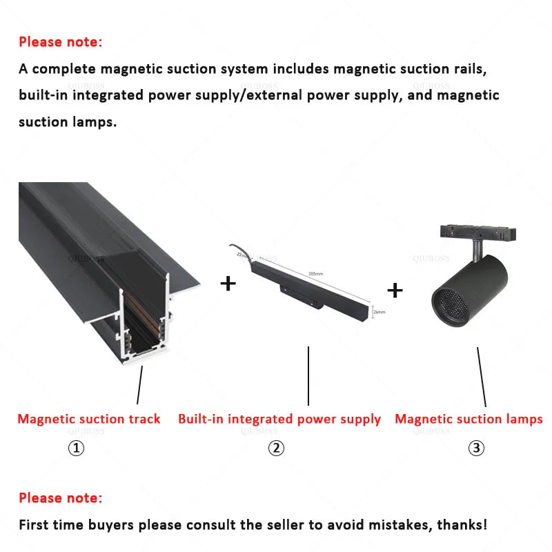 Magnetic Track LED Light Fixtures Flexible Ceiling Spotlight Rail Strip Magnet System - LED Flood Light - view 5