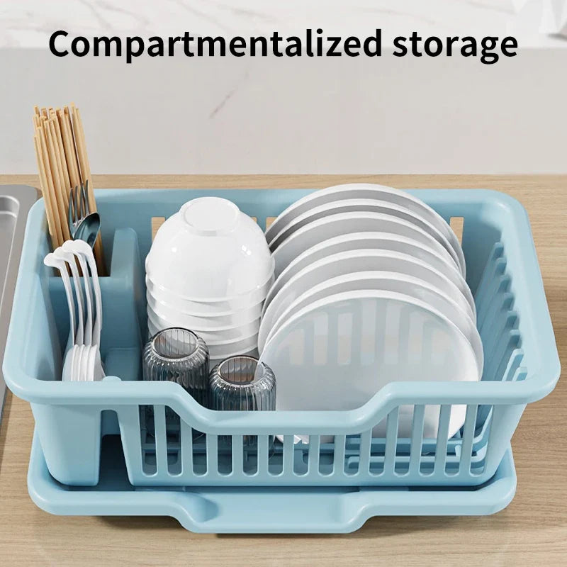 New Pull basket Kitchen cabinet 2-layer drawer Bowl Plastic Drain Basket Space Bowl Rack - Cabinet Organizer - view 3