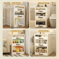 Household Plastic Drawer Organizer Foldable Stackable Cabinet Storage With Handle Pull - Cabinet Organizer