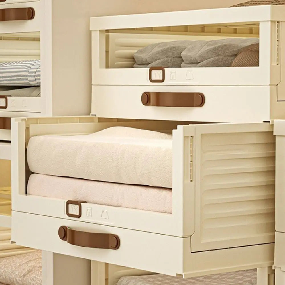 Household Plastic Drawer Organizer Foldable Pull Out Cabinet Storage Stackable With - Cabinet Organizer - view 5