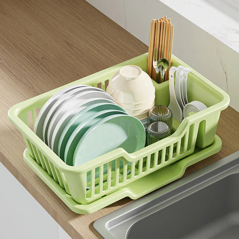 New Pull basket Kitchen cabinet 2-layer drawer Bowl Plastic Drain Basket Space Bowl Rack - Cabinet Organizer - view 6