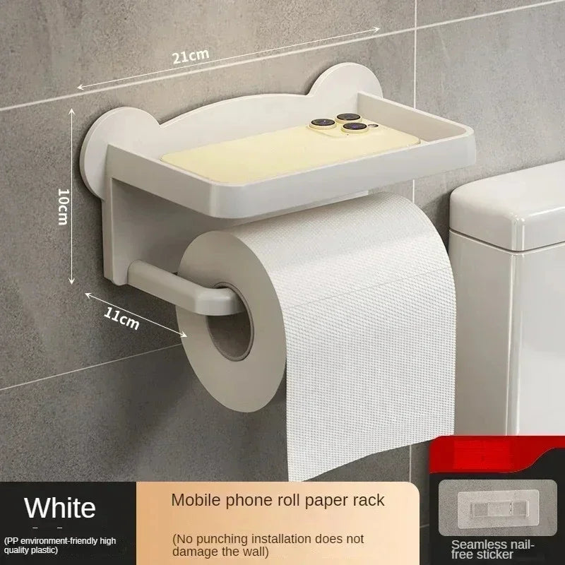 Aluminum Alloy Toilet Paper Holder Tissue Rack Bathroom Tissue Holder for Bathroom - Storage Shelf - view 8