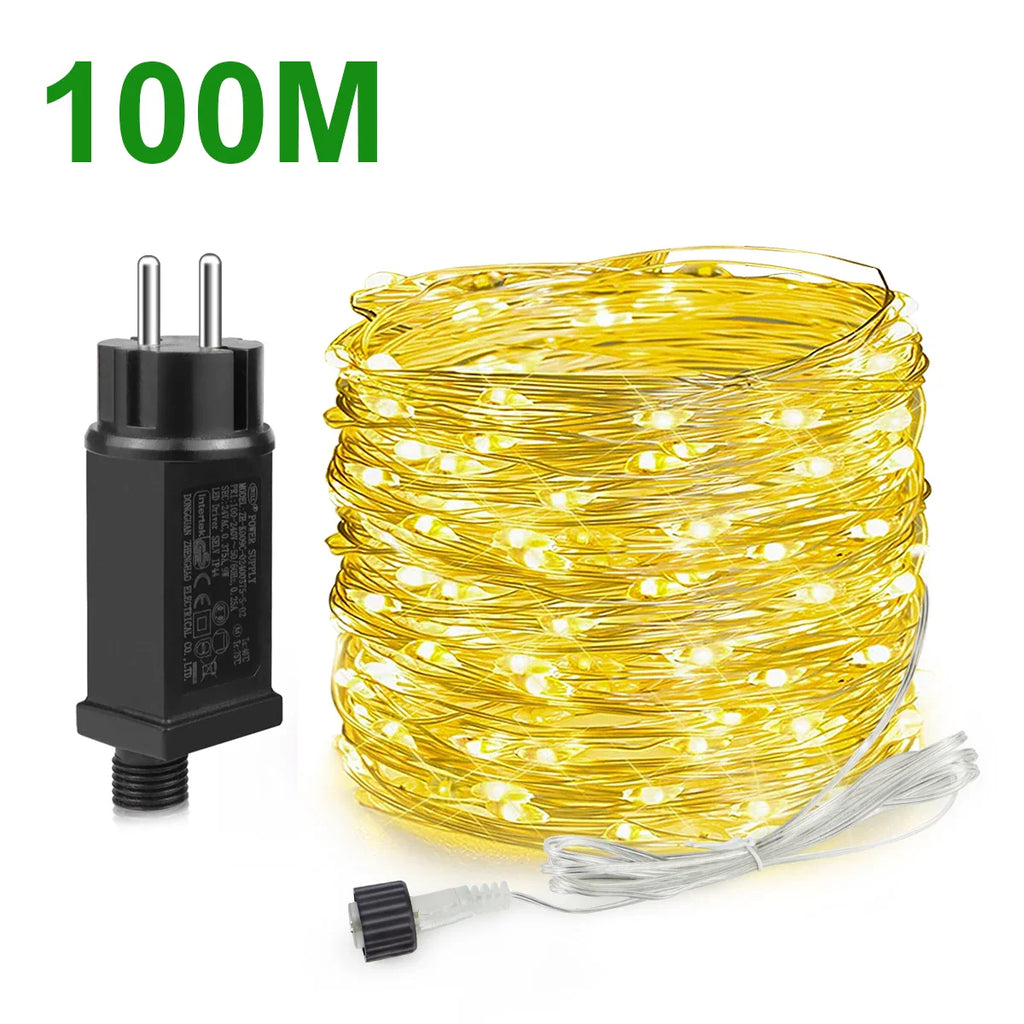 110V 220V LED Light Strip 100M Copper Wire Fairy LED String Light Waterproof Ribbon - LED Strip Light
