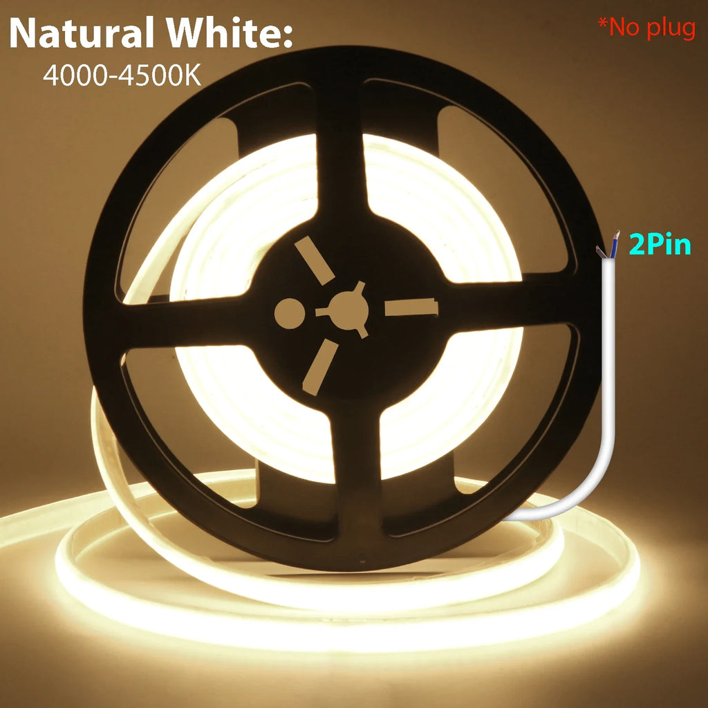 220V Adhesive COB LED Strip Light Built-in IC 240LEDs/M Flexible Ribbon IP65 - LED Strip Light - view 8