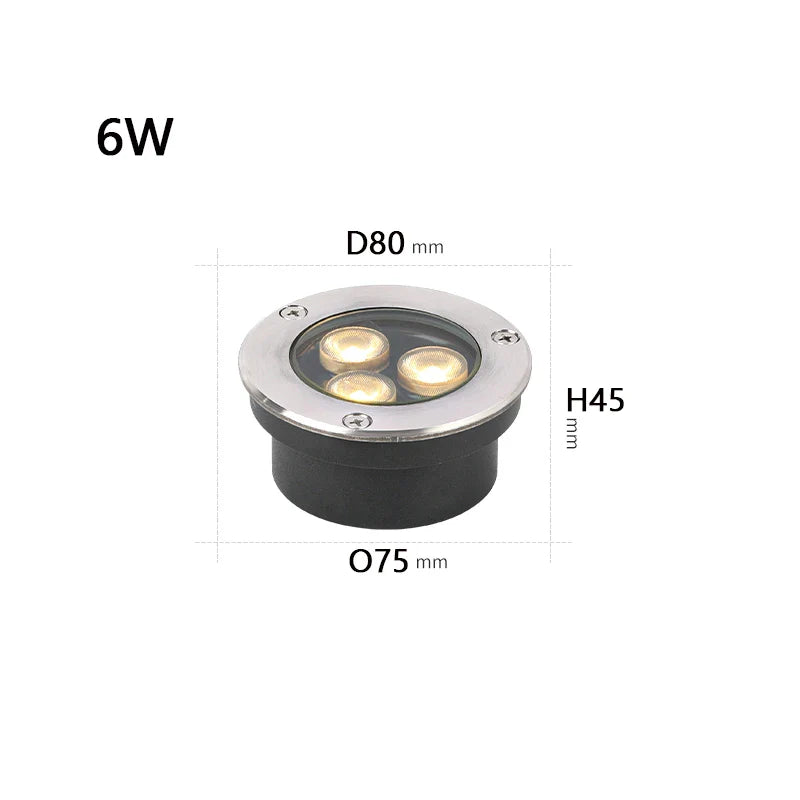 IP68 Waterproof Garden Decoration LED Underground Light 6W 10W 12W Outdoor Landscape - Home Improvement - view 8