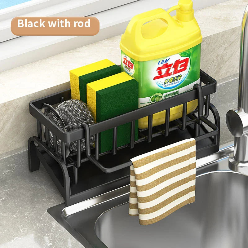 Kitchen Shelf Cleaning Cloth Storage Draining Rack Household Detergent Sponge Rack - Storage Shelf - view 7
