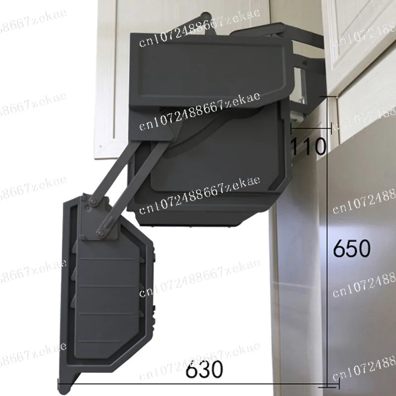 Lifting Cabinet Kitchen Cabinet Linkage Lift Double-body Storage Refrigerator Top - Cabinet Organizer - view 4