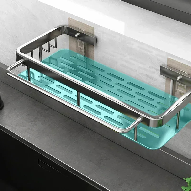 Aluminum Kitchen Sink Tray Suction Cup Wall-mounted Drain Storage And Organization - Home Improvement - view 5
