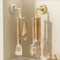 Home Use Suction Cup Six-Finned Fish Rack Kitchen No-Drilling Rice Spoon Pan Holder Small - Storage Shelf