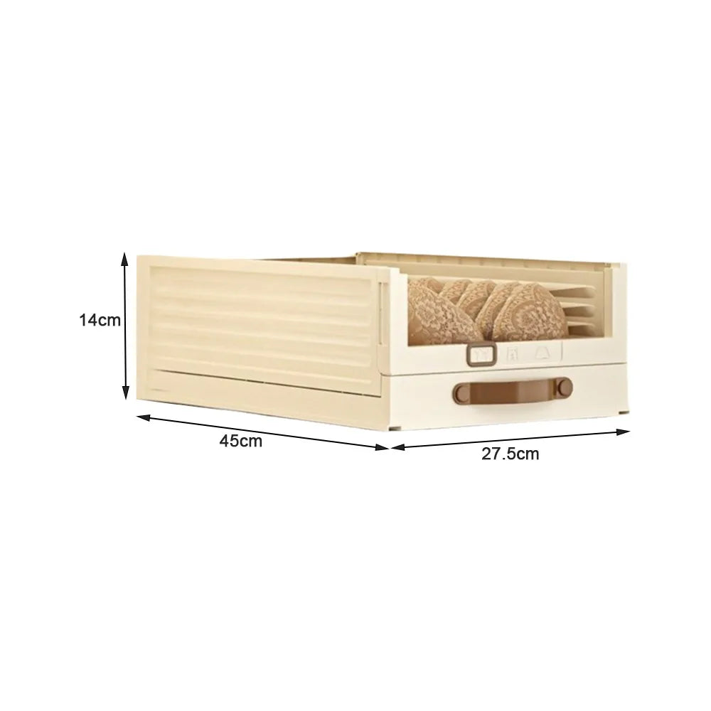 Household Plastic Drawer Organizer Foldable Stackable Cabinet Storage Pull Out With - Cabinet Organizer - view 8