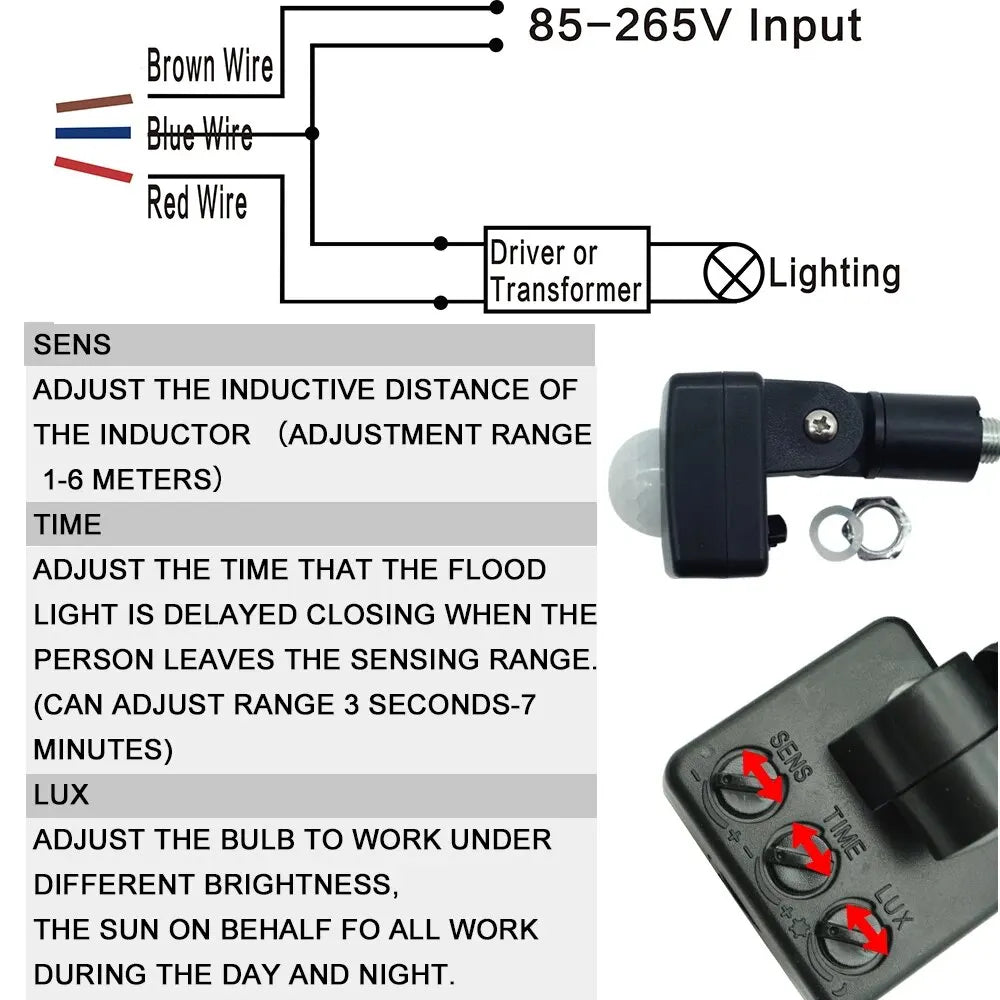 Motion Sensor Led Flood Light 220V 50W 30W 10W Outdoor LED Spotlight Floodlight Wall - LED Flood Light - view 3