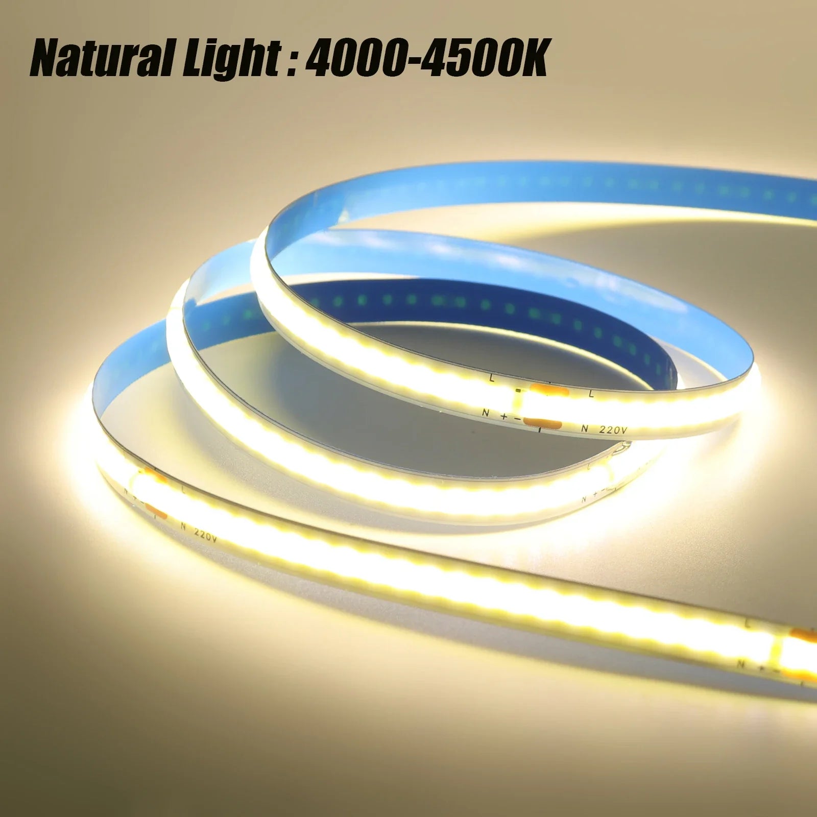 5M 10M 20M 50M/Roll COB Strip AC 220V 240Leds/M IP20 3000K 4000K 6000K Driver - Home Improvement - view 8